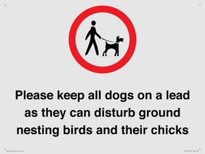 Please keep all dogs on a lead as they can disturb ground nesting birds and their chicks